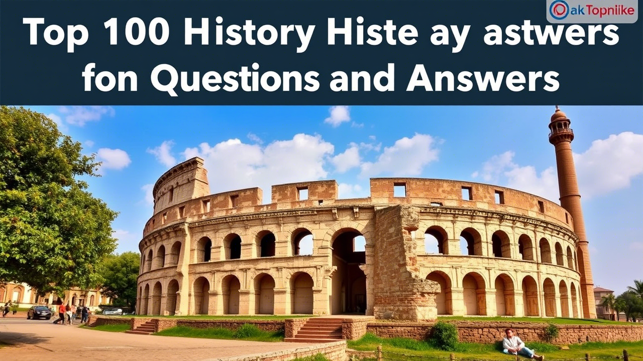 Top 100 History GK Questions and Answers for Competitive Exams