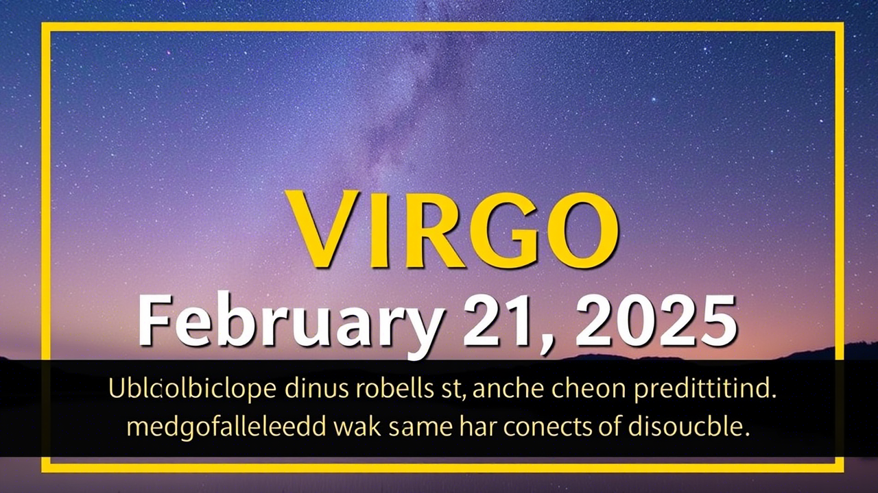 Horoscope for February 21, 2025: Virgo Predictions and Insights