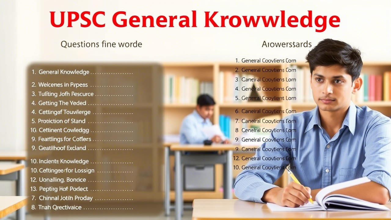 50+ Must-Know UPSC General Knowledge Questions with Answers