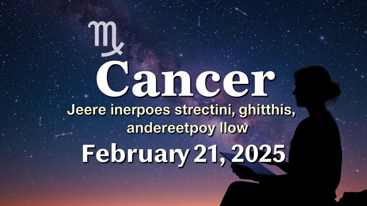 Horoscope for February 21, 2025: Cancer Predictions and Insights